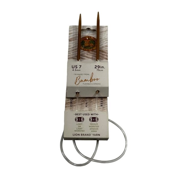 Lion Brand Yarns Bamboo Circular Knitting Needles Size US 7 29 Inch New - Picture 1 of 7